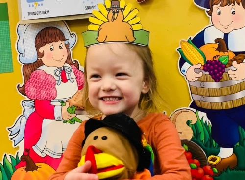 Young child during thanksgiving