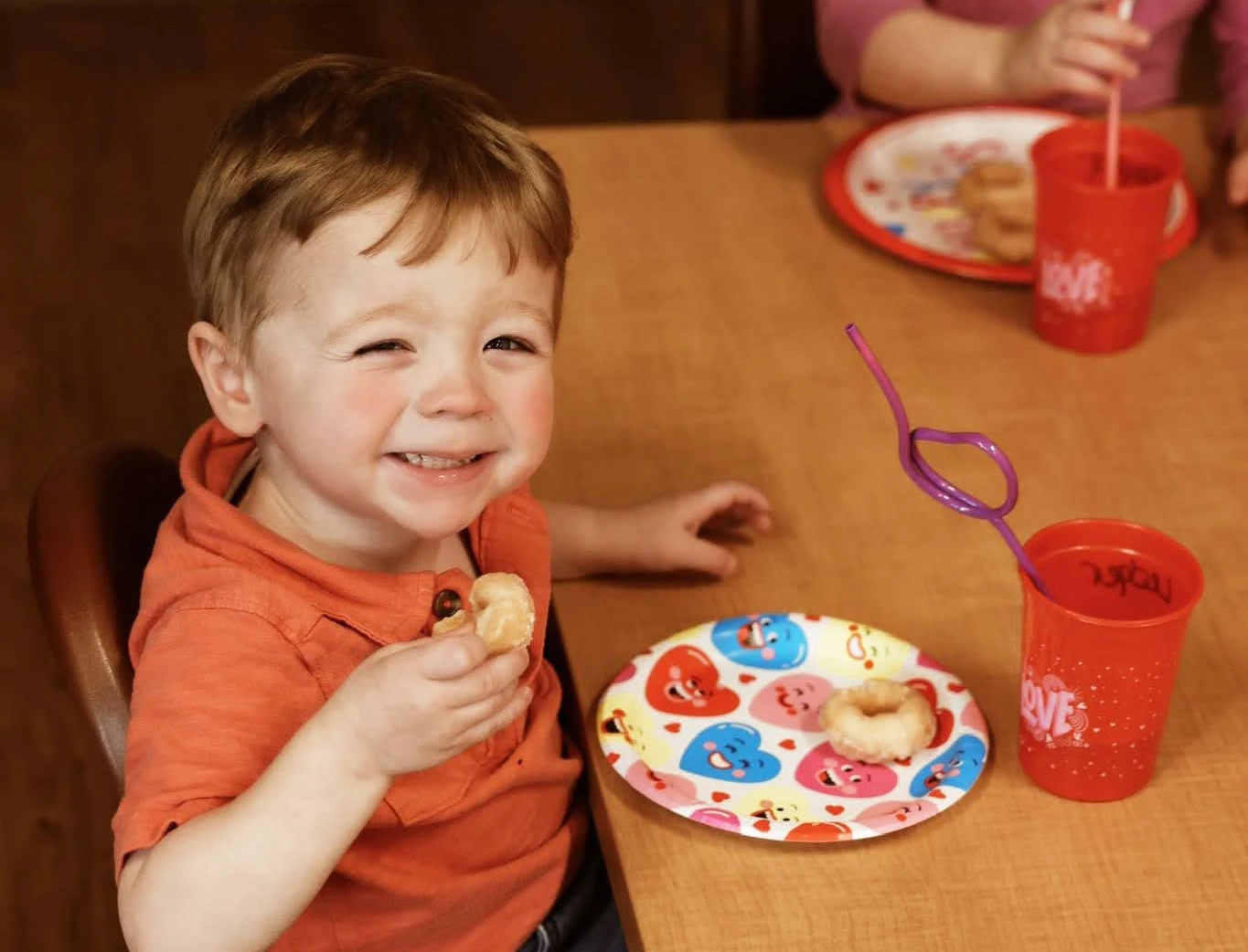 young boy smiling
